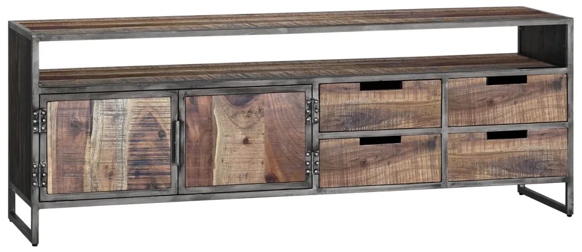 furniture-nabytek.cz - TV stolek York dřevo akácie a kov