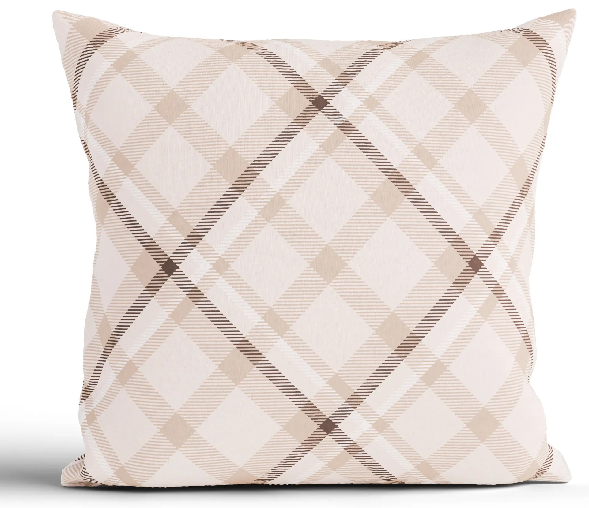 Bavlnená obliečka na vankúš Renforcé 40 × 40 cm - Káro krémové