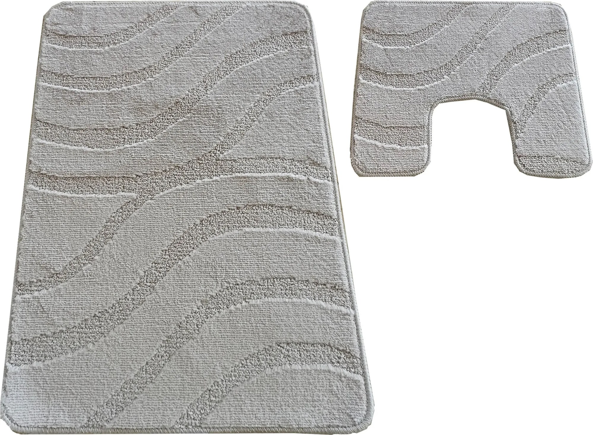 DY Kúpeľňová sada koberčekov s výrezom Symphony Sand Grey