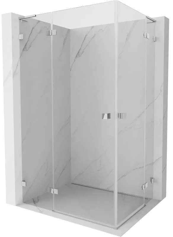 Mexen Lunar L Duo výklopný sprchový kút 100 x 95 cm, 8mm číre sklo, chrómový profil, 834L-100L-095P-01-00