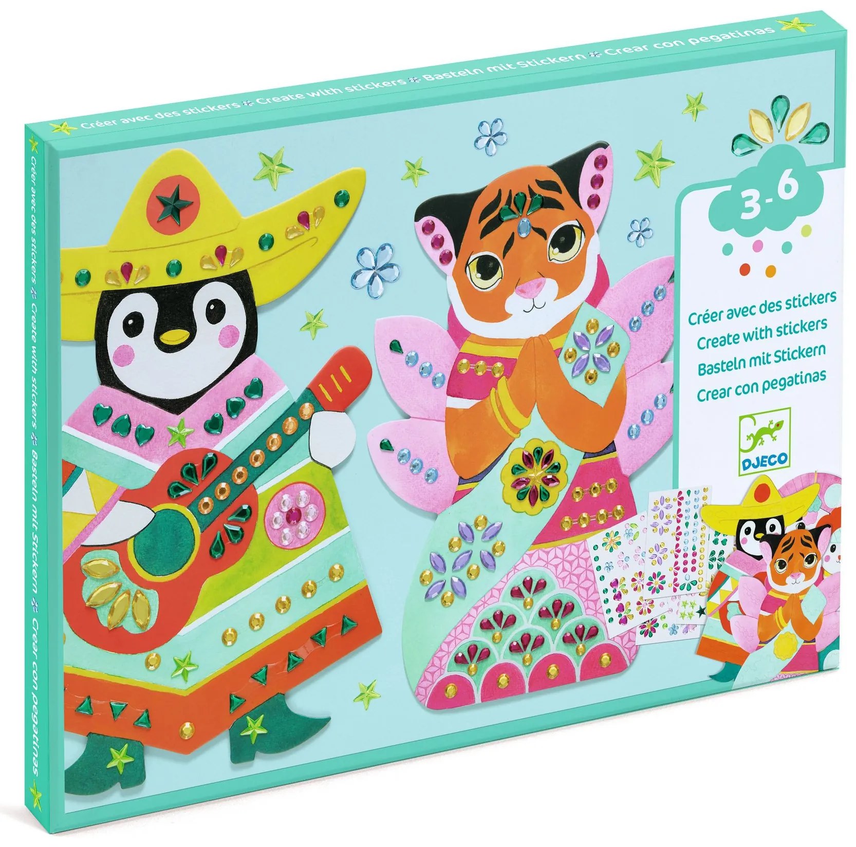 Kreatívna hra - Zvieratká a lesklé kamienky