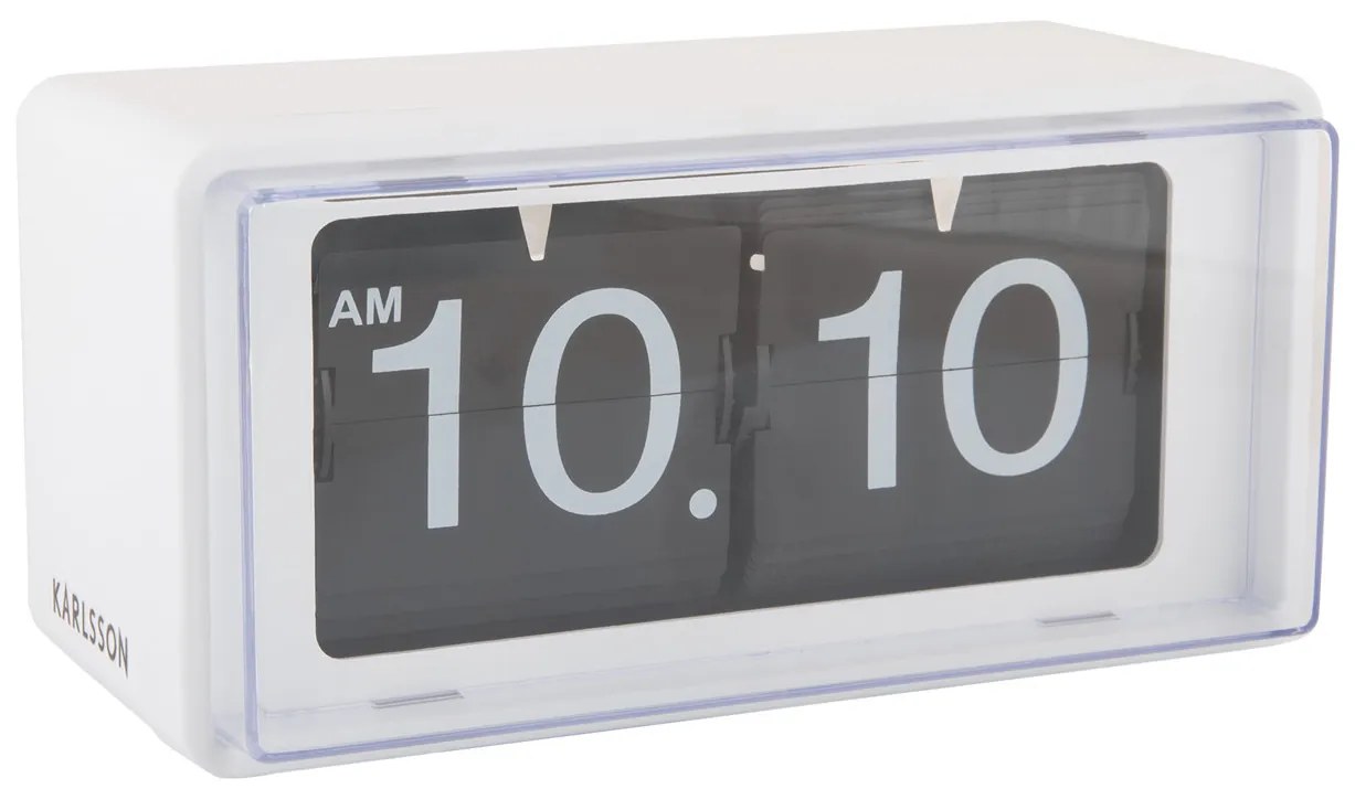 Digitálne hodiny Karlsson Retro Boxed Flip KA6055WH, 20cm