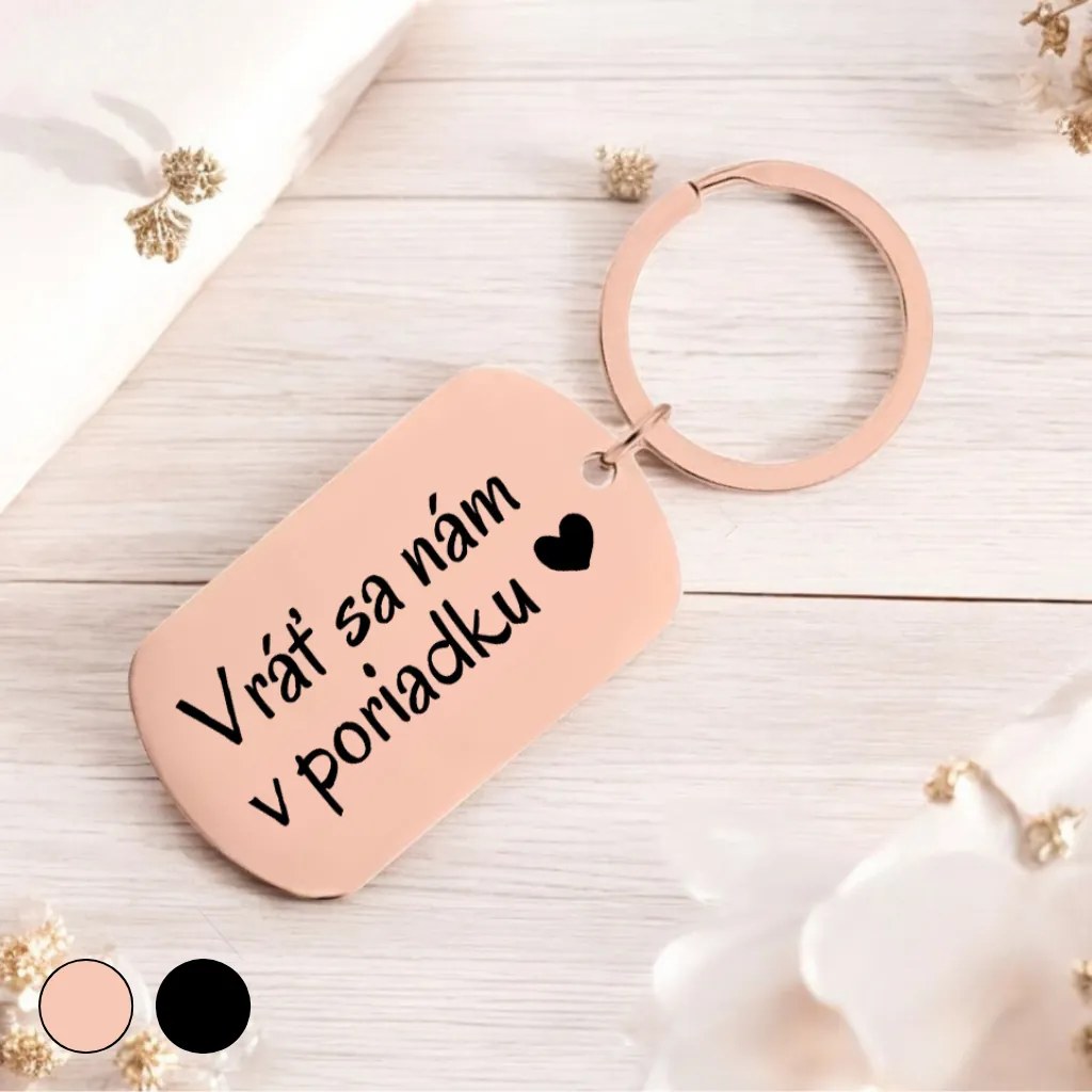 Ahome Krásna kovová kľúčenka - Vráť sa nám v poriadku Vyberte farbu: Rose gold