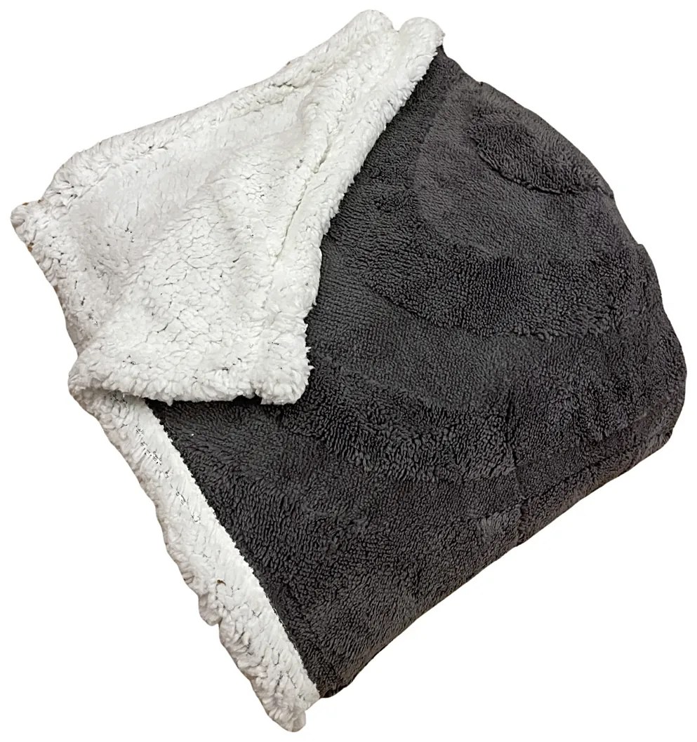 Deka luxury baranková z mikroplyšu tmavo sivá 150x200cm TiaHome