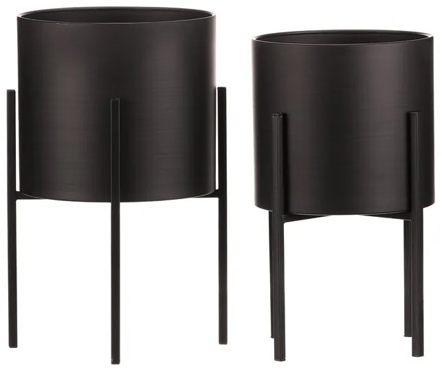BONTEC Stojan - kovový, okrúhly, čierny mat, cena za sadu 2 ks Farba: Čierna