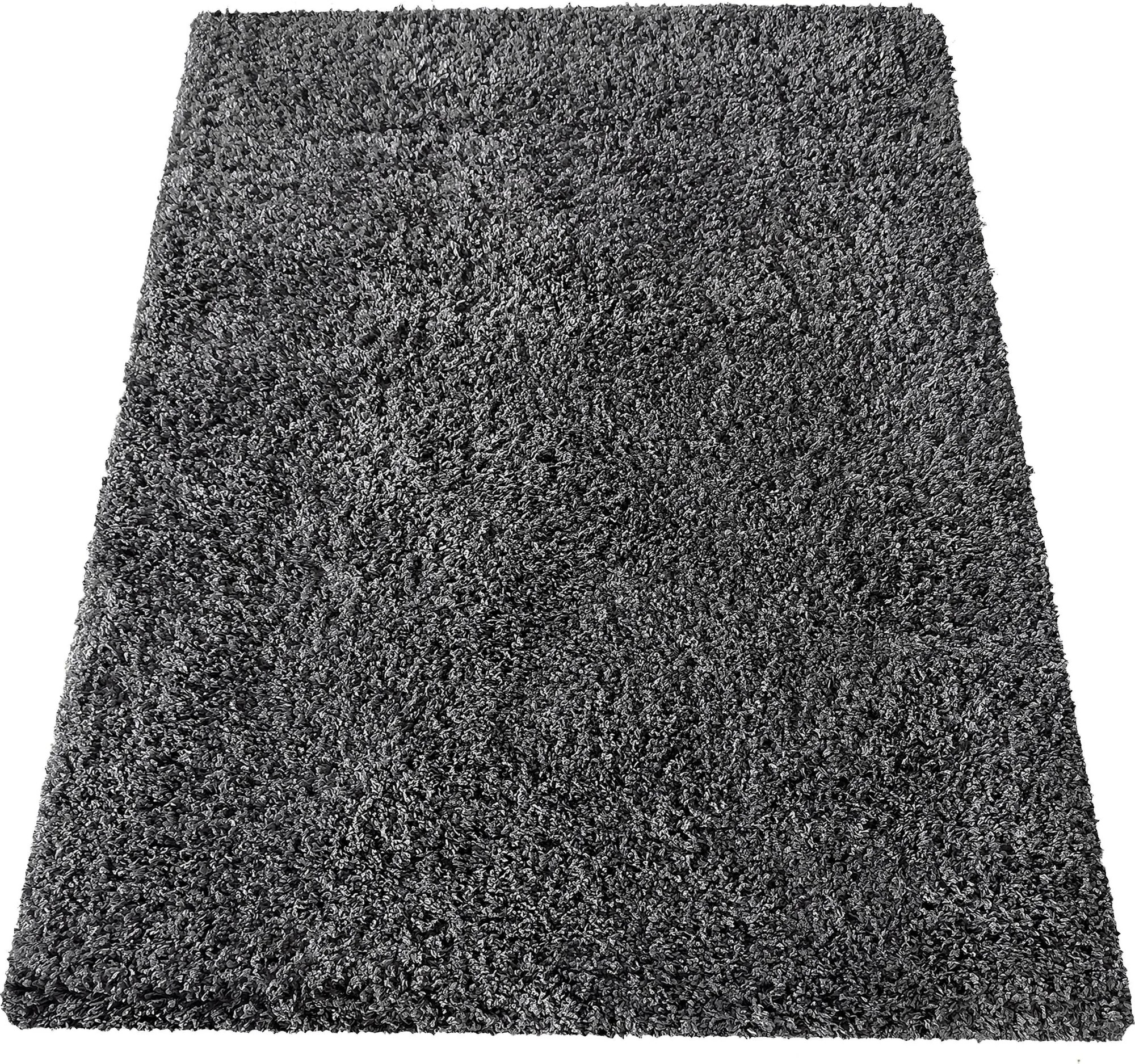 DY Moderný antracitový shaggy koberec Rozmer: 80x150 cm