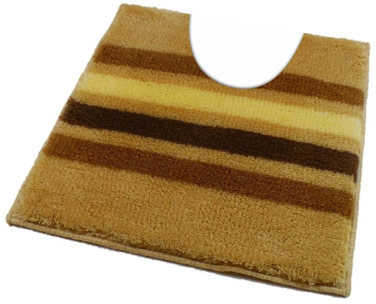 ROUTNER Kúpeľňová predložka RAGUSA Béžová 10202 - Béžová / 60 x 60 cm WC s výkrojom 10202