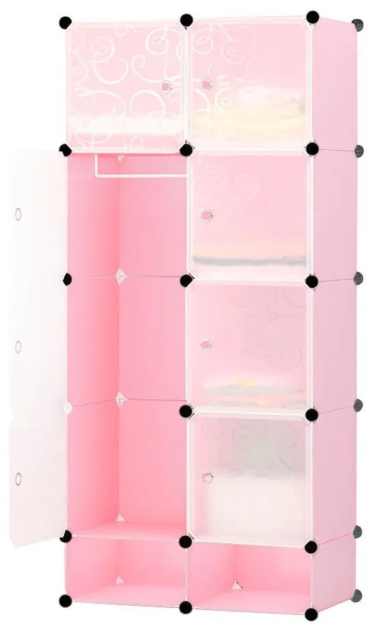 Modulárna skrinka- ružová