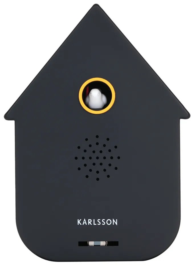 Nástenné kukučkové hodiny Modern Cuckoo Karlsson KA6095BK, 12cm
