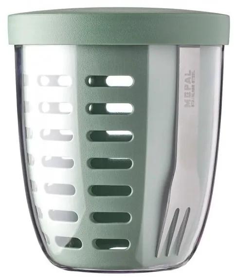 Mepal Desiatový box so sitkom na ovocie Ellipse Nordic Sage 600 ml