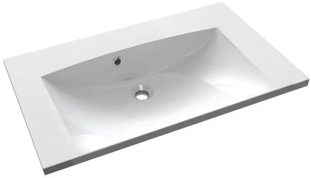 Sapho Sapho, MARIA umývadlo 75x46cm, liaty mramor bez otvoru pre batériu, biela, MA075-0