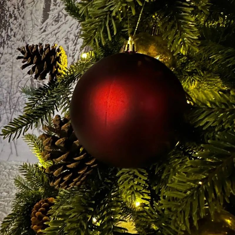 DECOLED Plastová koule, prům. 10 cm, vínová, 6x matná