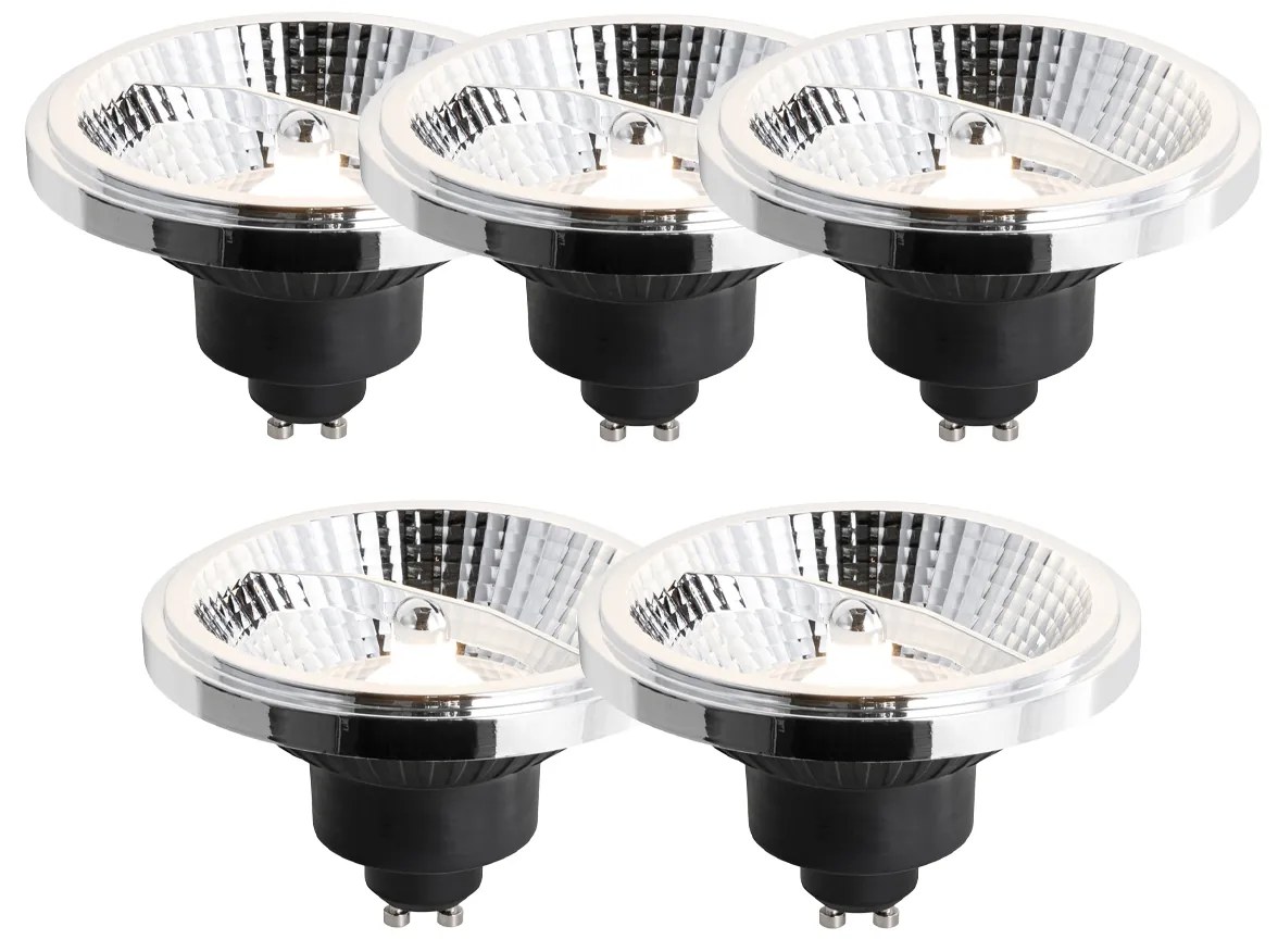 Sada 5 GU10 3-stupňových stmievateľných LED žiaroviek 111 mm 10,5 W 770 lm 3000 K