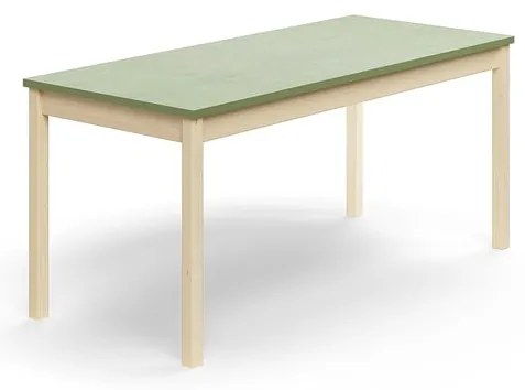Stôl DECIBEL, 1600x700x720 mm, akustické linoleum, breza/zelenošedá