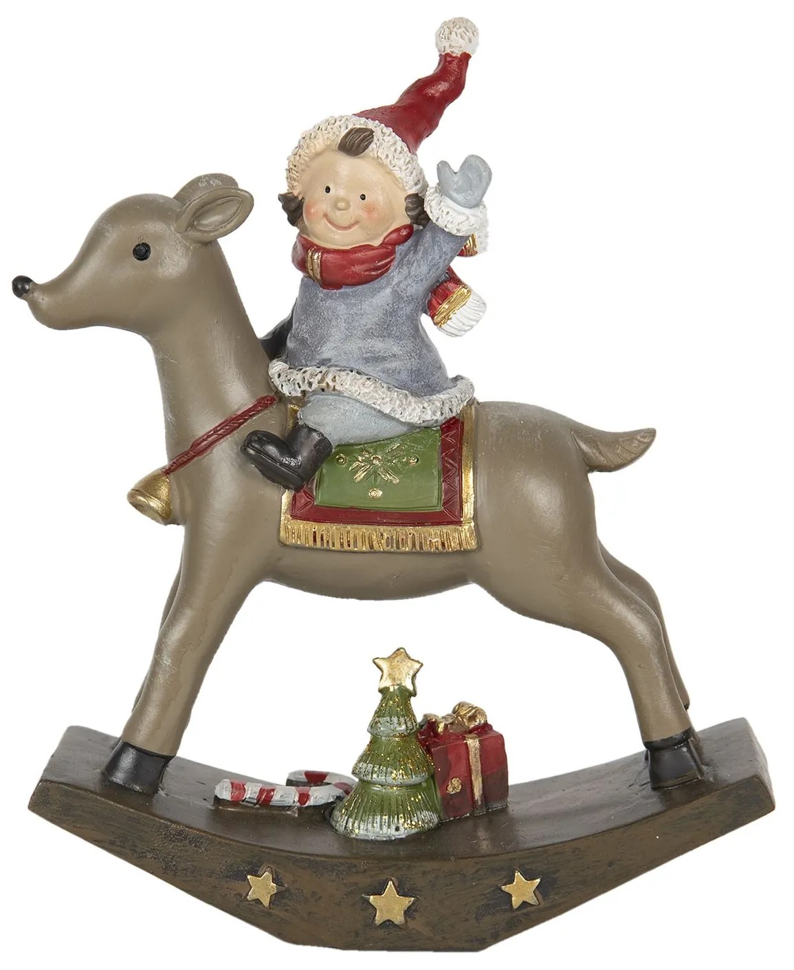 Dekorácie dieťa na hojdacom Jelínkovi - 16 * 5 * 19 cm