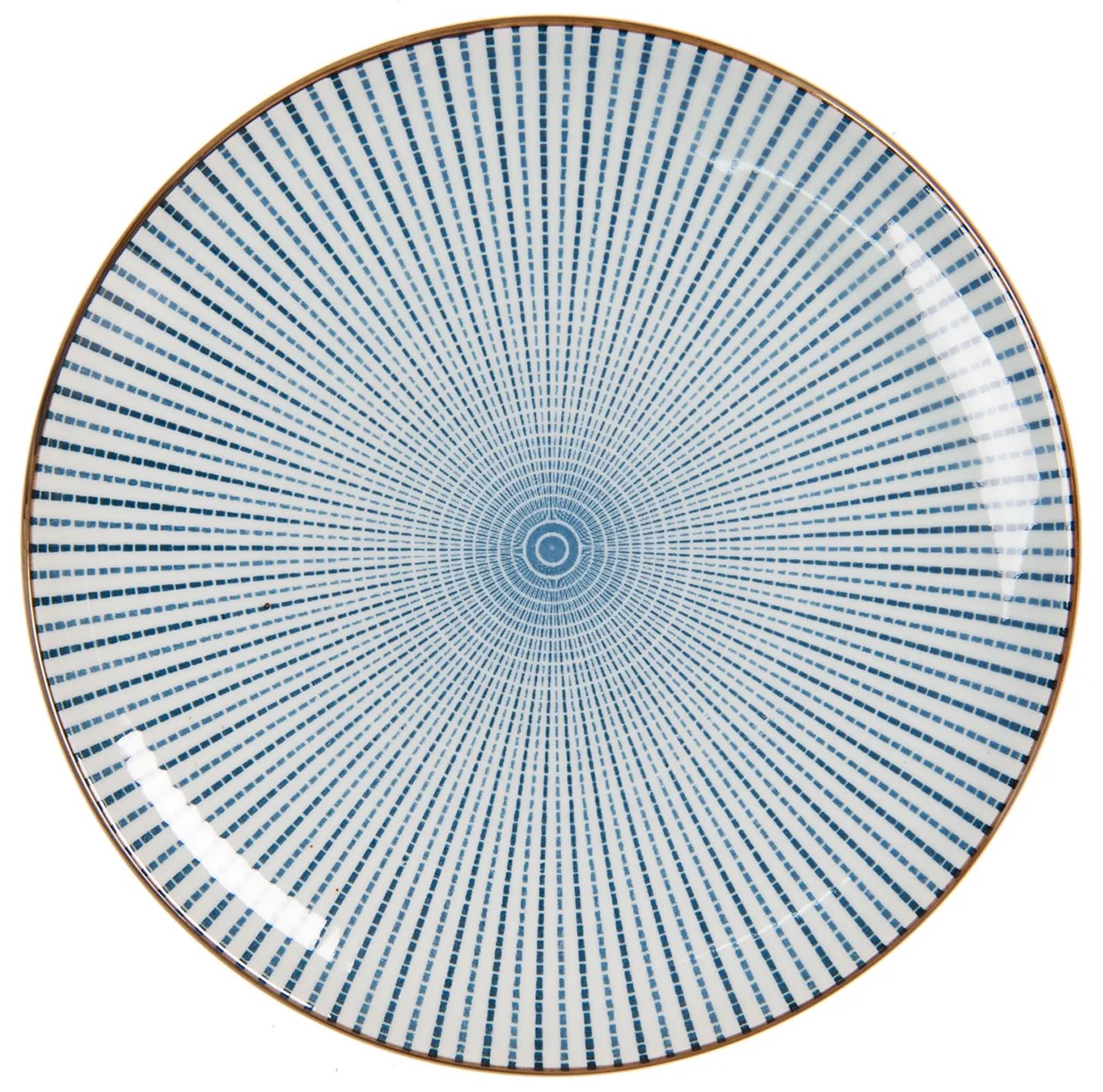 Dezertný tanier s modrým zdobením BlueLine - Ø 21 cm