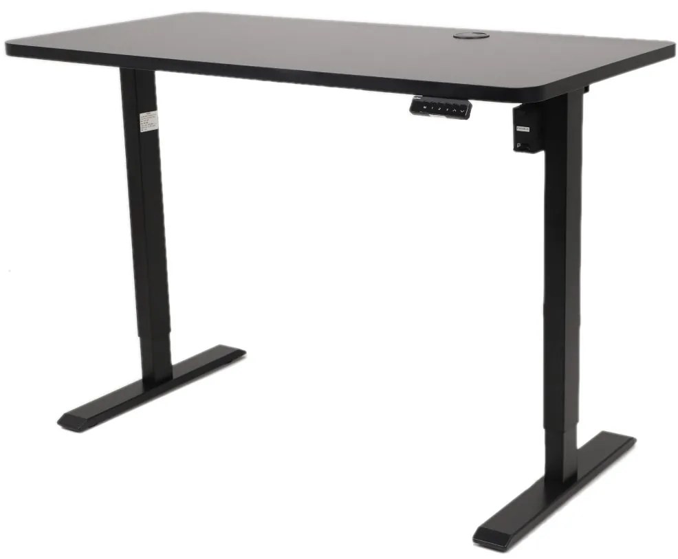 Výškovo nastaviteľný elektrický stôl BestBerg BBAT-14BB / rozmer 140x70 cm / výška 70-114 cm / čierny