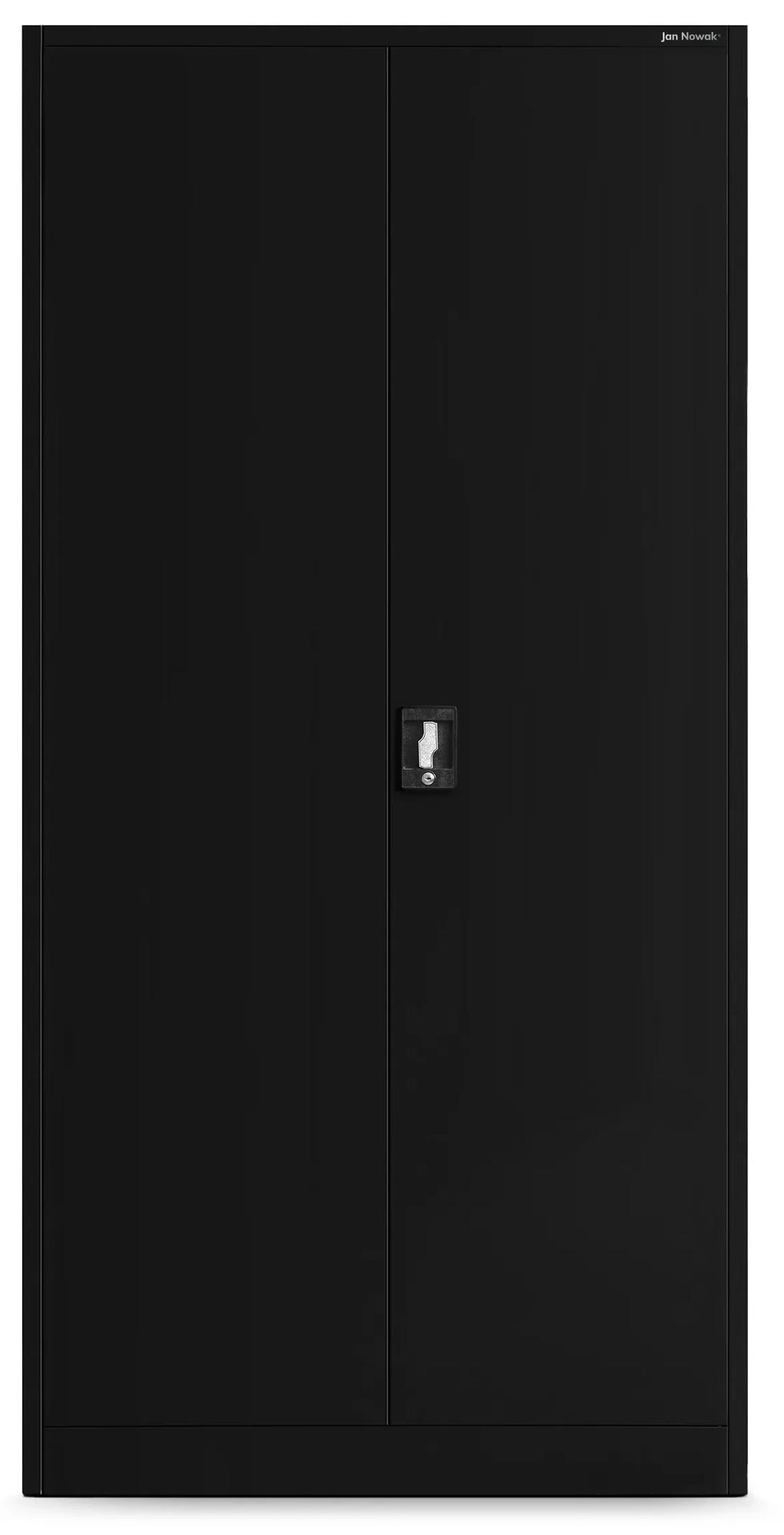 Skriňa do dielne BRUNO, 920 x 1850 x 500 mm, All Black: čierna