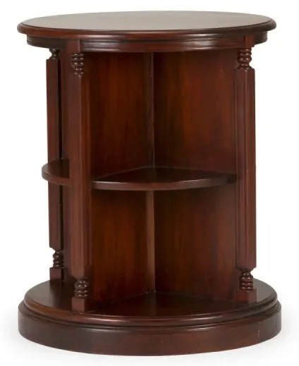 furniture-nabytek.cz - Masívna knižnica Cambridge z mahagónu, otočná, lakovaná, hnedá