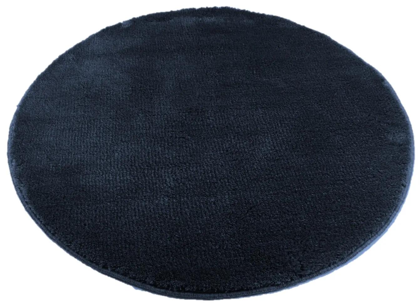 ROUTNER Kúpeľňová predložka COTTON Tmavomodrá 20115 - Tmavomodrá / Kruh Ø 90 cm 20115