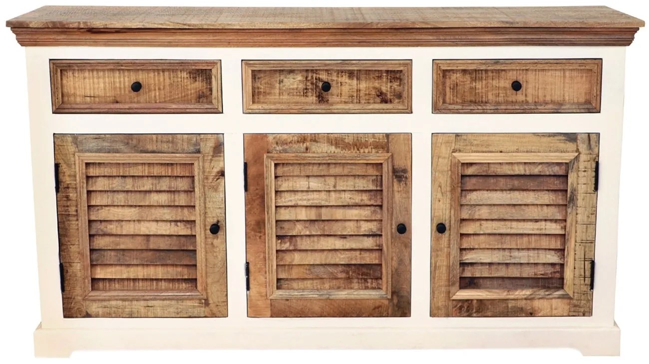 furniture-nabytek.cz - Rustikálna komoda z masívneho manga 160x90x45