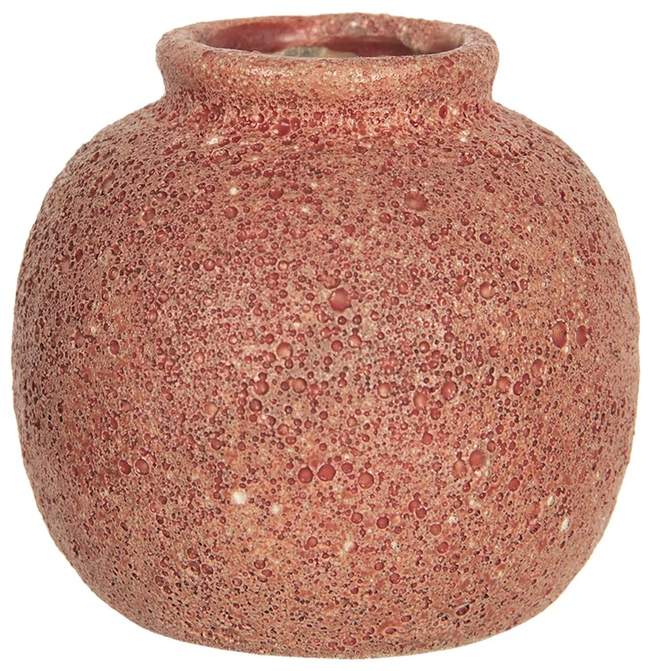 Tehlovo zafarbená váza Root - Ø 8 * 8 cm