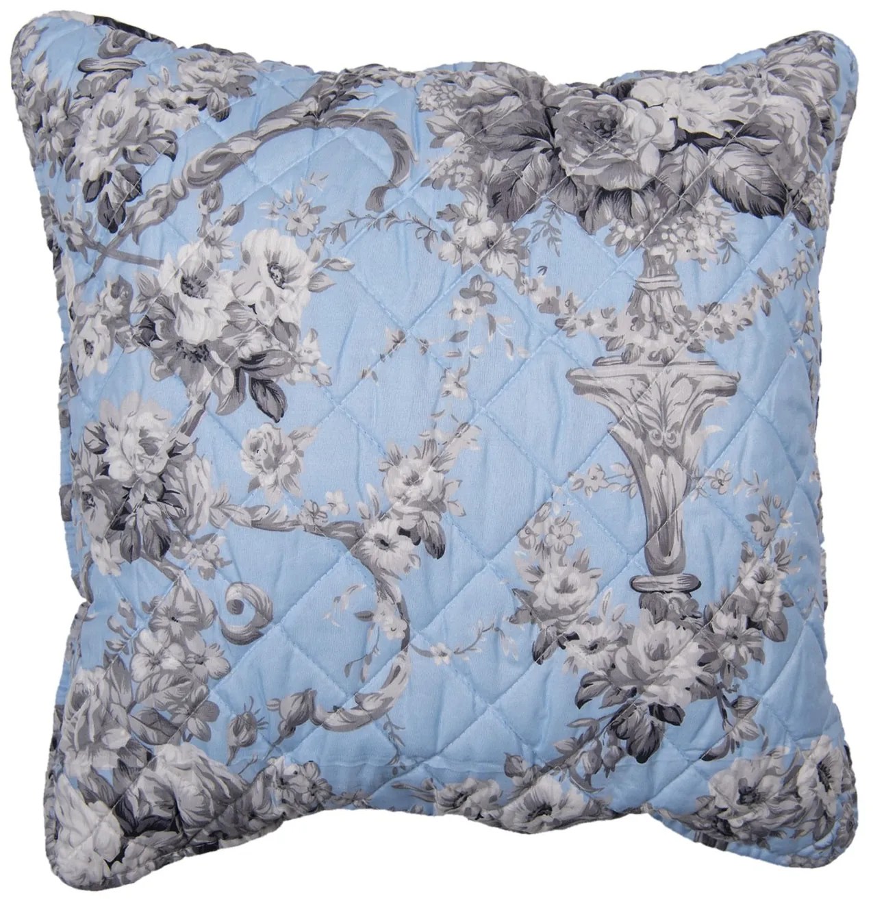 Modrý vintage povlak na vankúš M - 50 * 50 cm