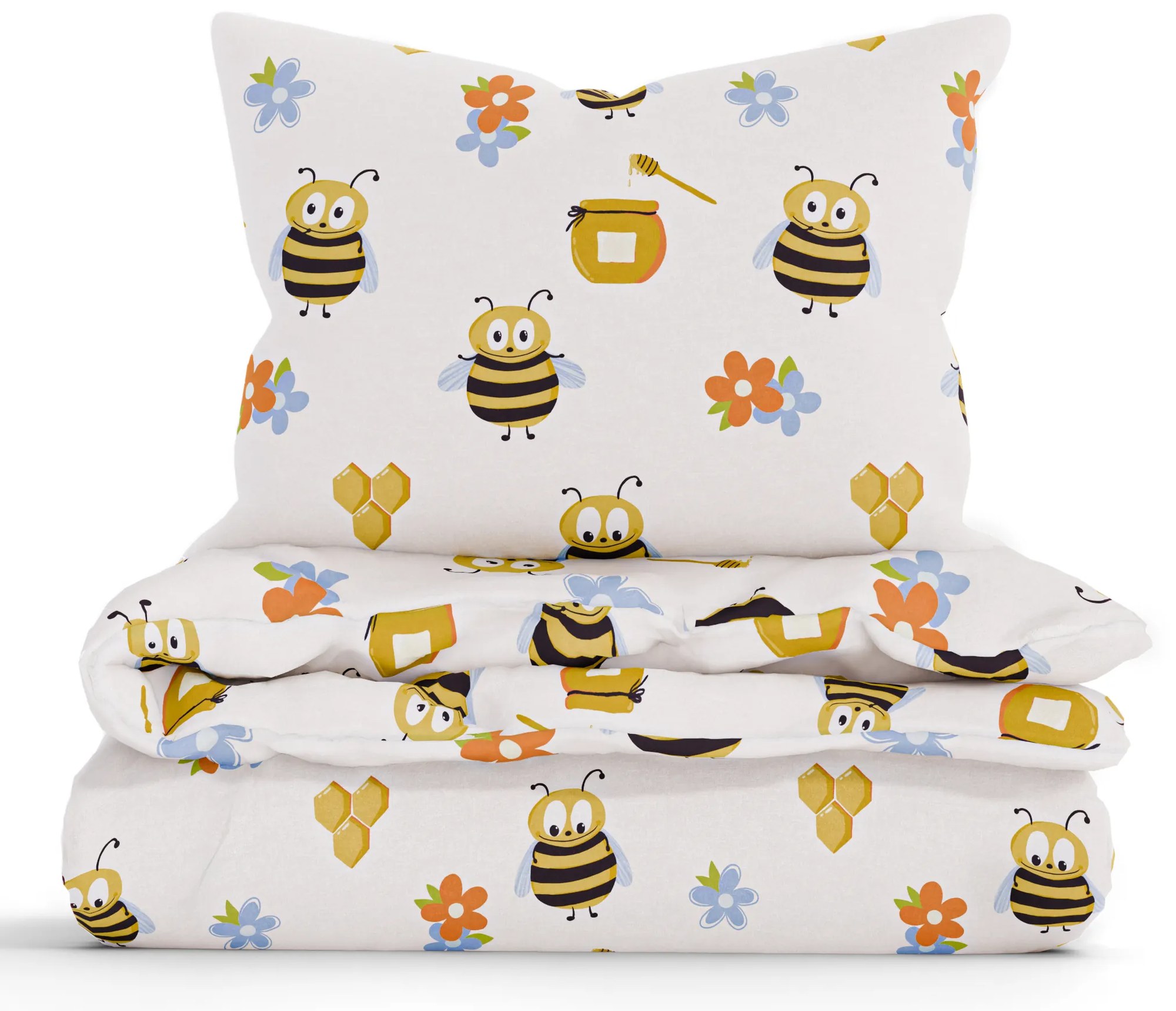 Francúzske bavlnené obliečky Renforcé – Čmeliak od medu