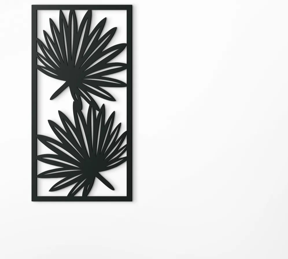 drevko Obraz na stenu Listy Rozmer obrazu: 44,5 x 22,5 cm, Farba dekorácie: Čierna