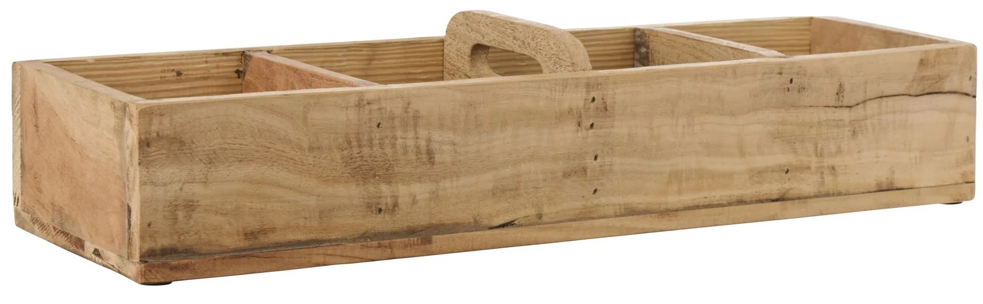 Ib Laursen Drevený box s uchom Unique 60 cm – 4 priehradky