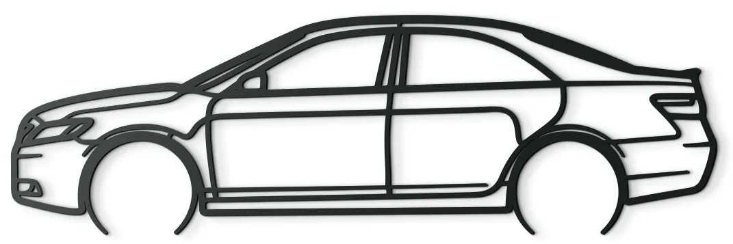 drevko Obraz na stenu Toyota Camry 07 Rozmer obrazu: 26,5 x 86 cm, Farba dekorácie: Čierna