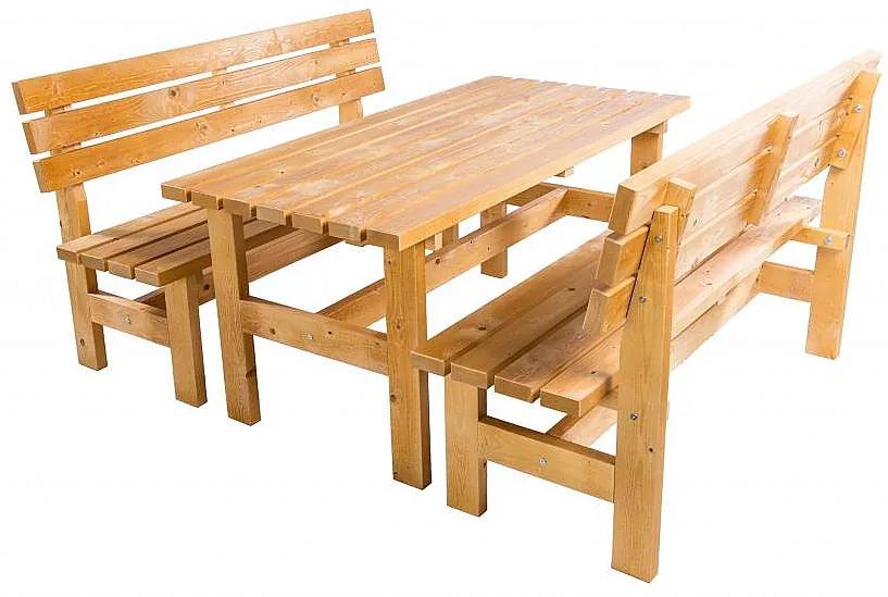 DEOKORK Masívna drevená záhradná zostava TEA 1+2 drevo 38 mm