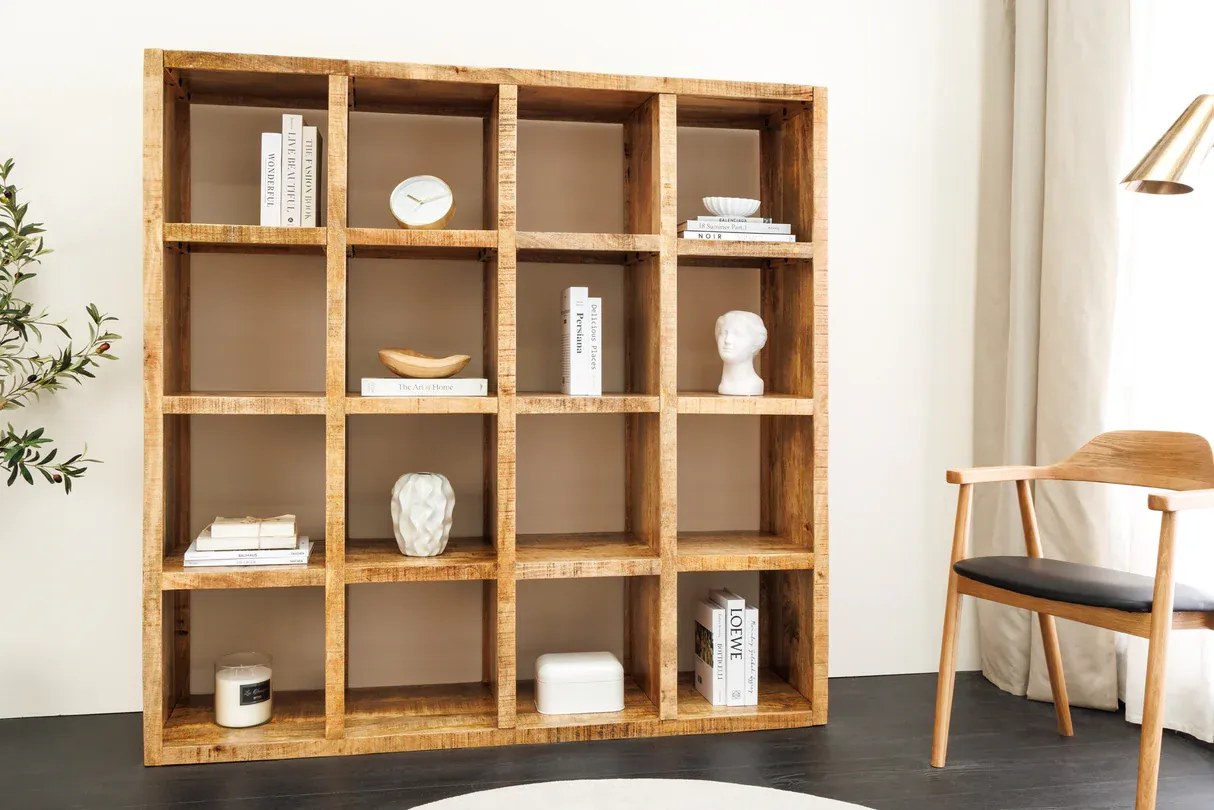 Polica IRON CRAFT 160 × 156 cm Mango Natural Polica IRON CRAFT 160 × 156 cm Mango Natural