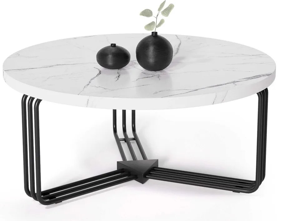 Konferenčný stolík Antica, biela / čierna