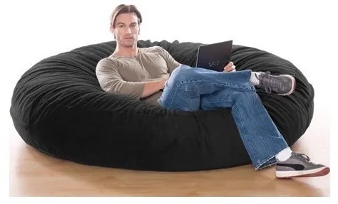 Sedací vak nedeľník čierny EMI