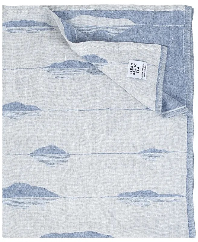 Ľanový uterák Merellä, modrý rain, Rozmery 95x180 cm