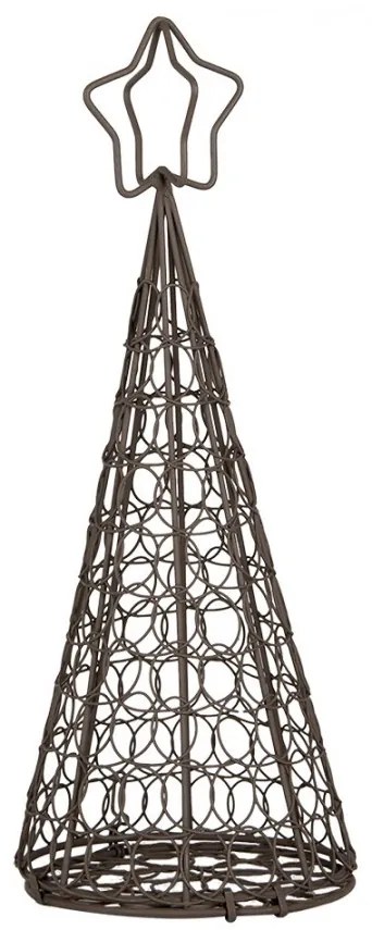 Hnedý drôtený stromček s hviezdou - Ø 13*32 cm Hnedý drôtený stromček s hviezdou - Ø 13*32 cm