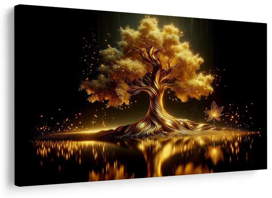 Obraz žiariaci strom života v noci