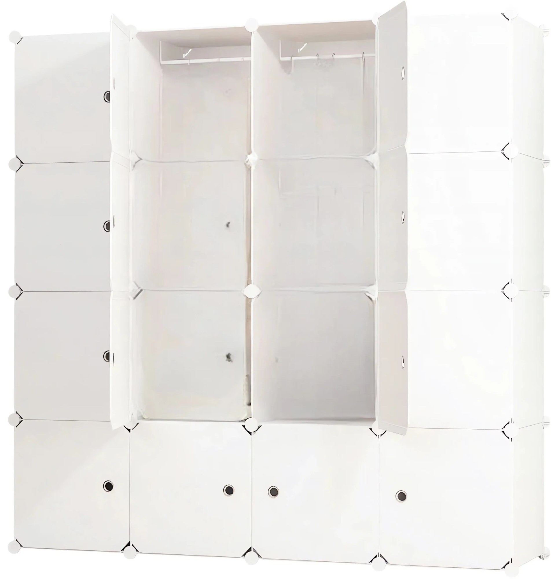 Hogler 3417 Variabilný policový systém 25 modulov, 183 x 183 x 47 cm, biely