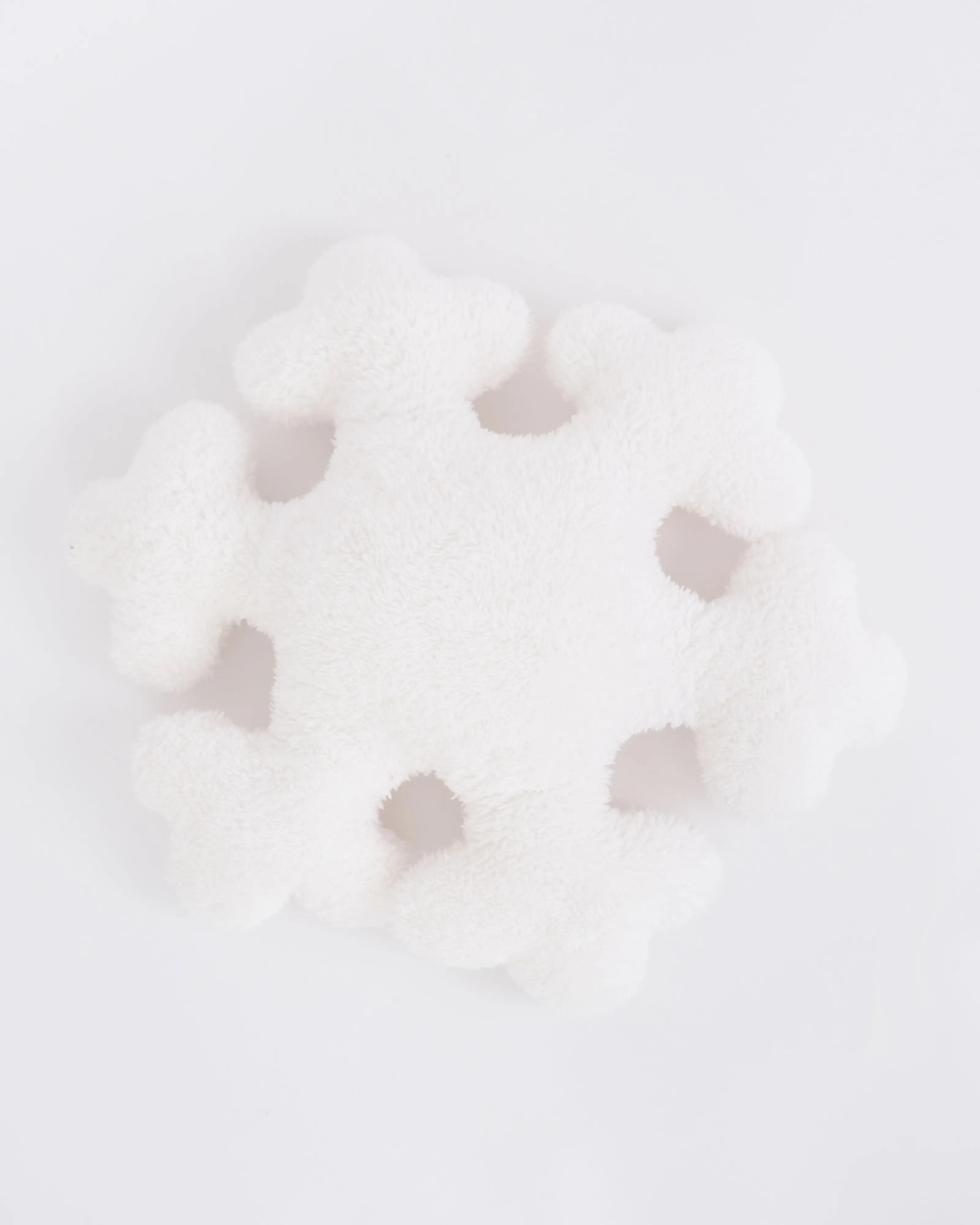 Vianočný vankúšik - Snehová vločka biela