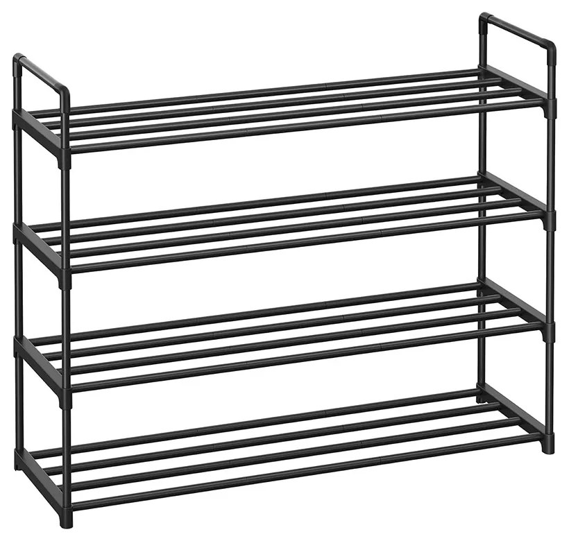 4-poschodový kovový stojan na topánky 92x30x72cm