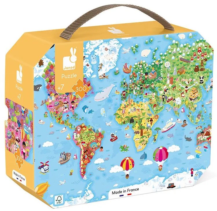 Puzzle - Mapa sveta - 300 ks