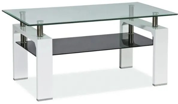 Konferenčný stolík Lisa II, číra / biela