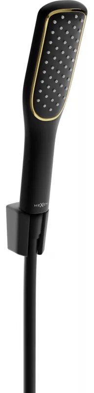 Mexen príslušenstvo - 1-bodový ručný sprchový set R-49, čierna/zlatá,785495052-75