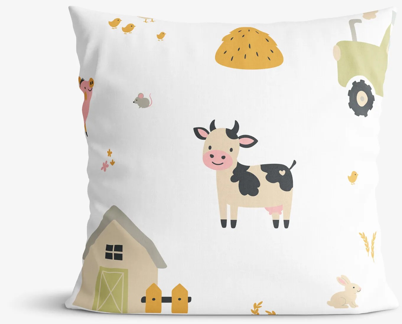 Goldea detská bavlnená obliečka na vankúš - život na farme 70 x 90 cm