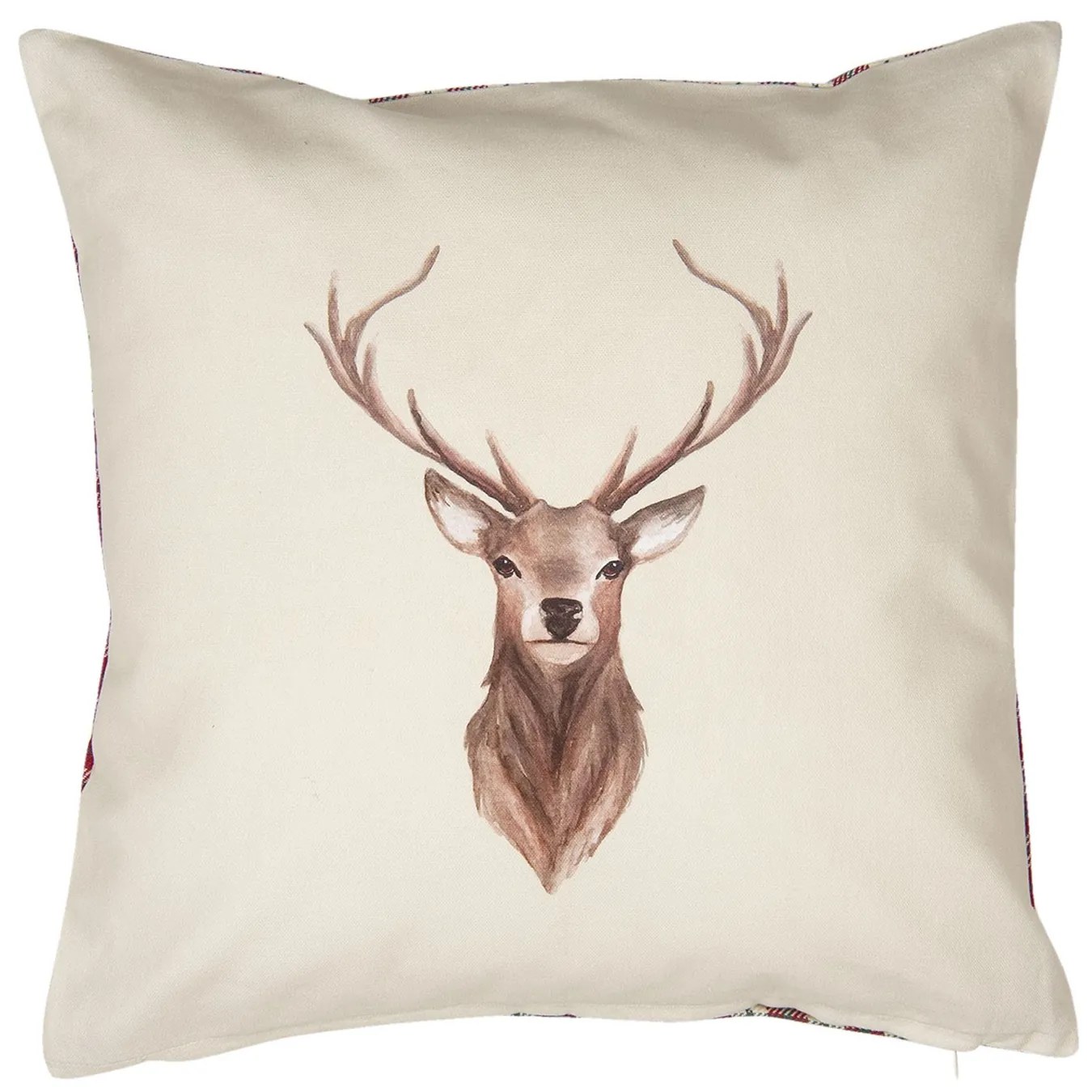 Béžový povlak na vankúš s jeleňom Cosy Lodge - 40 * 40 cm Béžový povlak na vankúš s jeleňom Cosy Lodge - 40 * 40 cm