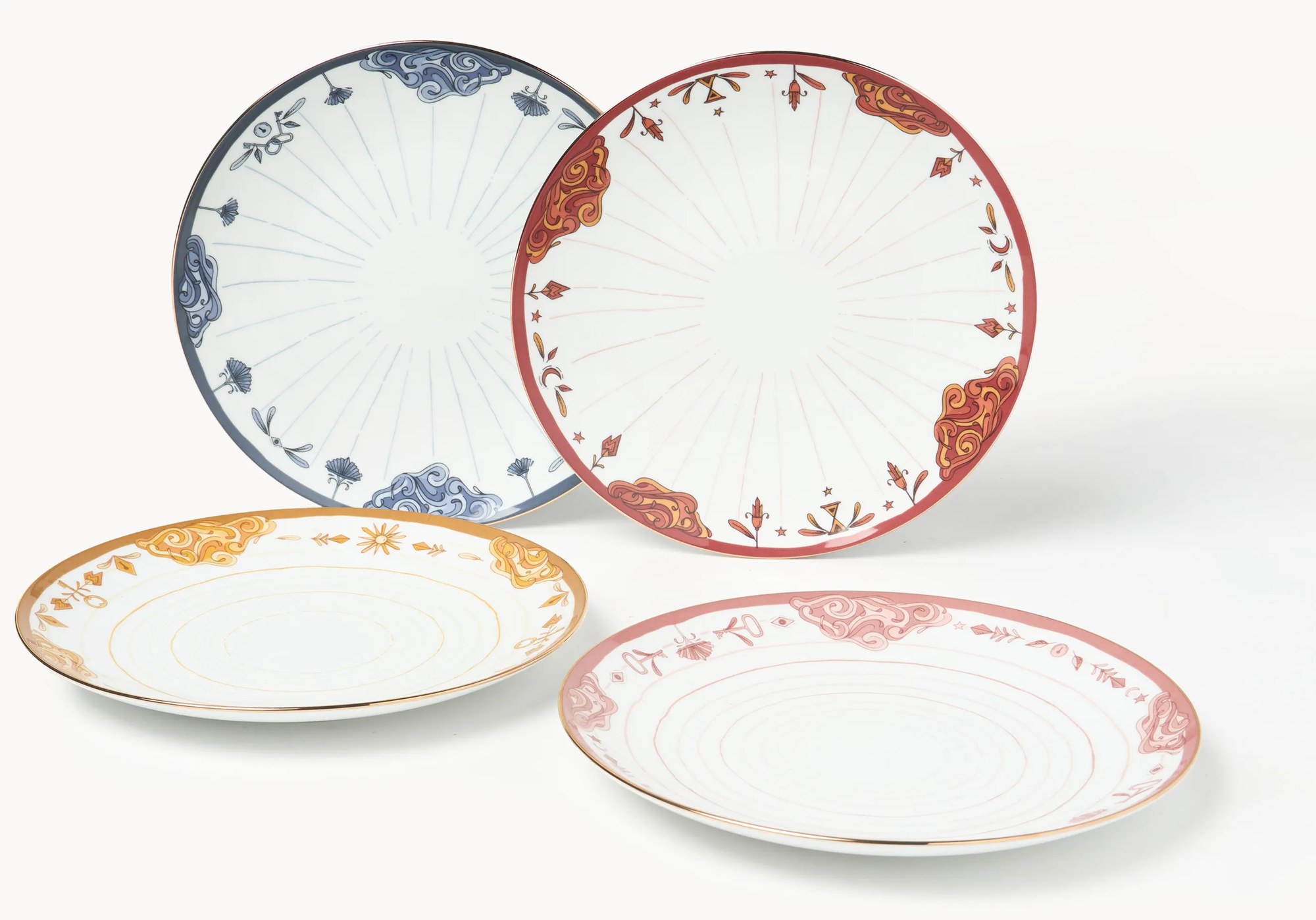 Plytké taniere Mystic, 4 ks