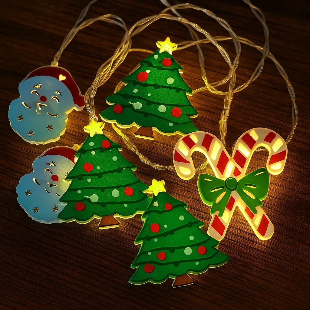 Sada 3 svetelných LED reťazí BestBerg / 3 motívy / 2 m