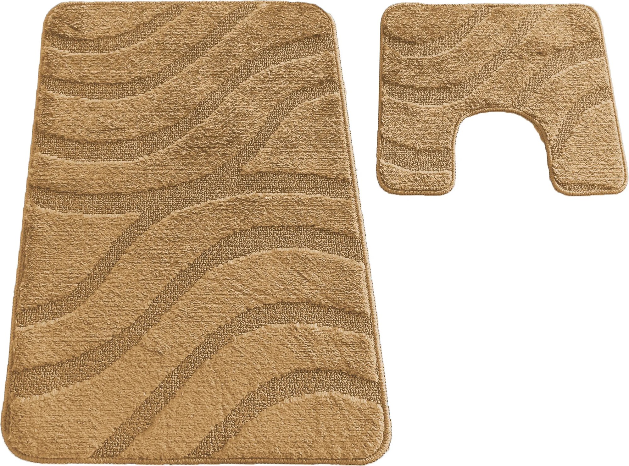 DY Kúpeľňová sada koberčekov s výrezom Symphony - tmavobéžová