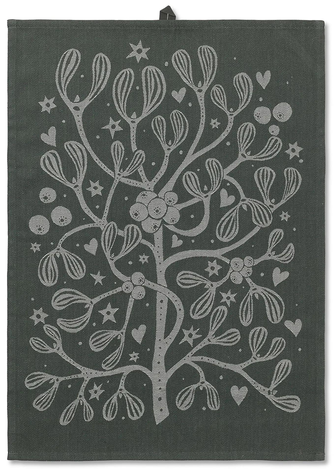 Ferm Living Utierka z organickej bavlny Mistletoe Dark Green